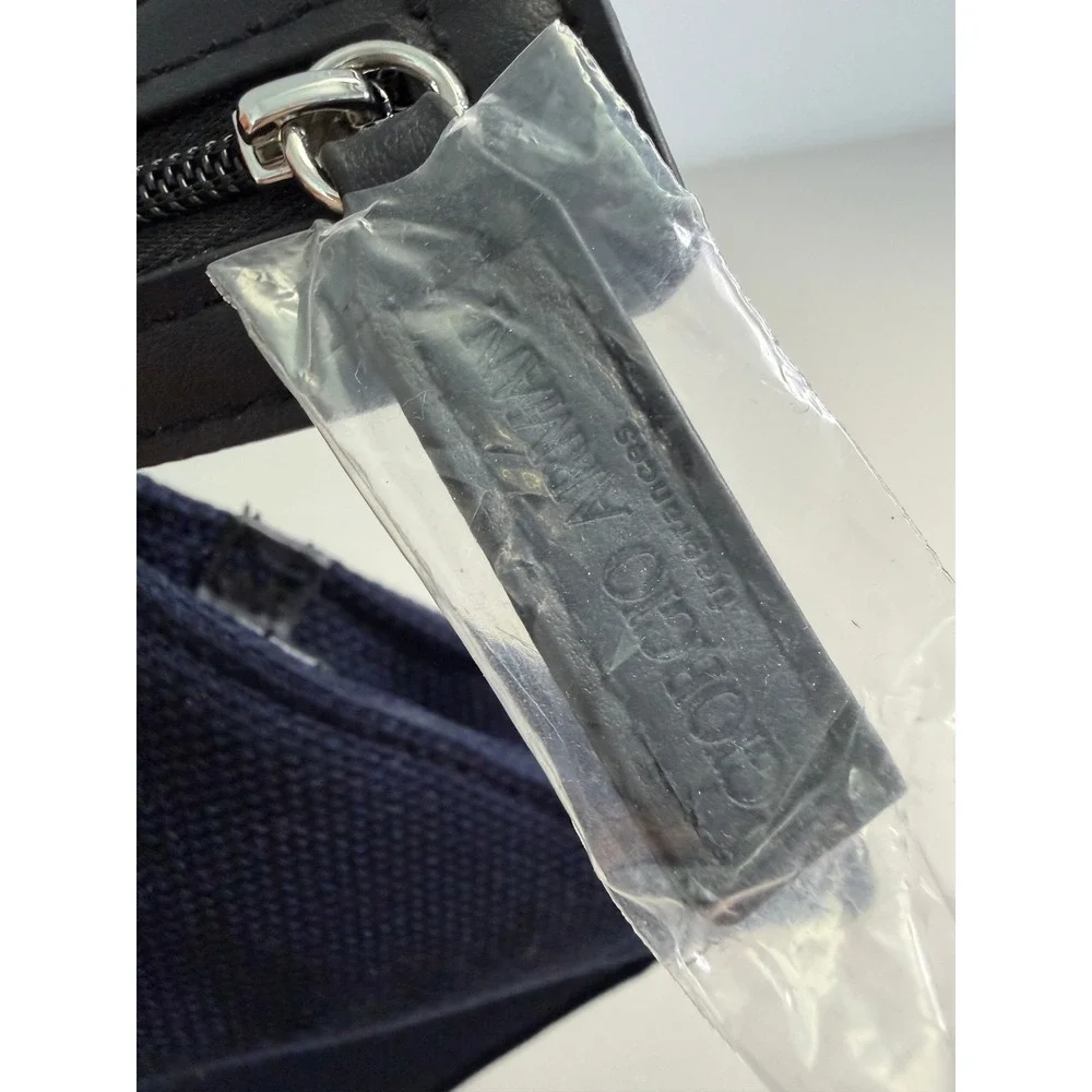 Giorgio Armani Fragrances Navy Blue Canvas Cosmetic Pouch Toiletry Bag‎ Travel